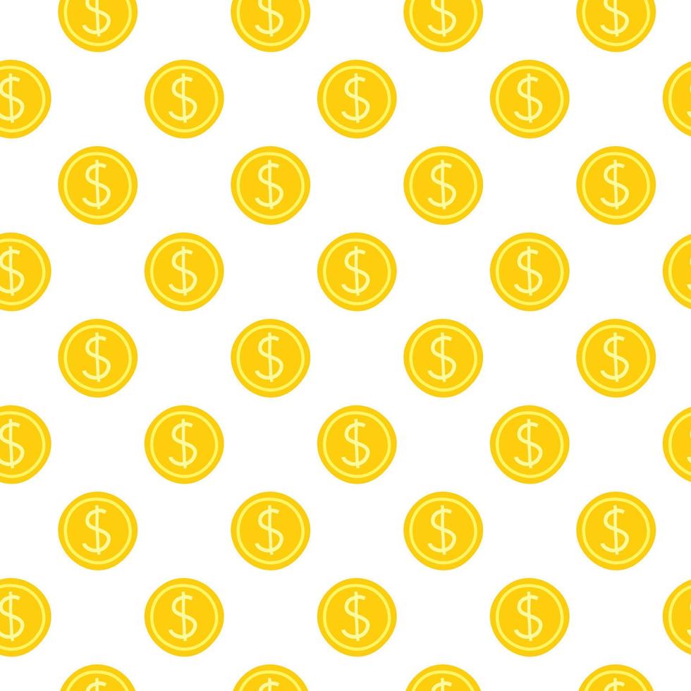 Seamless pattern with dollar coins. vector