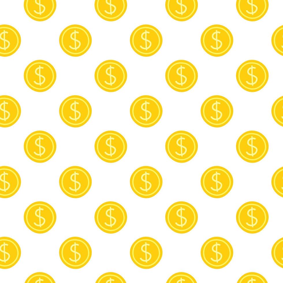 Seamless pattern with dollar coins. vector