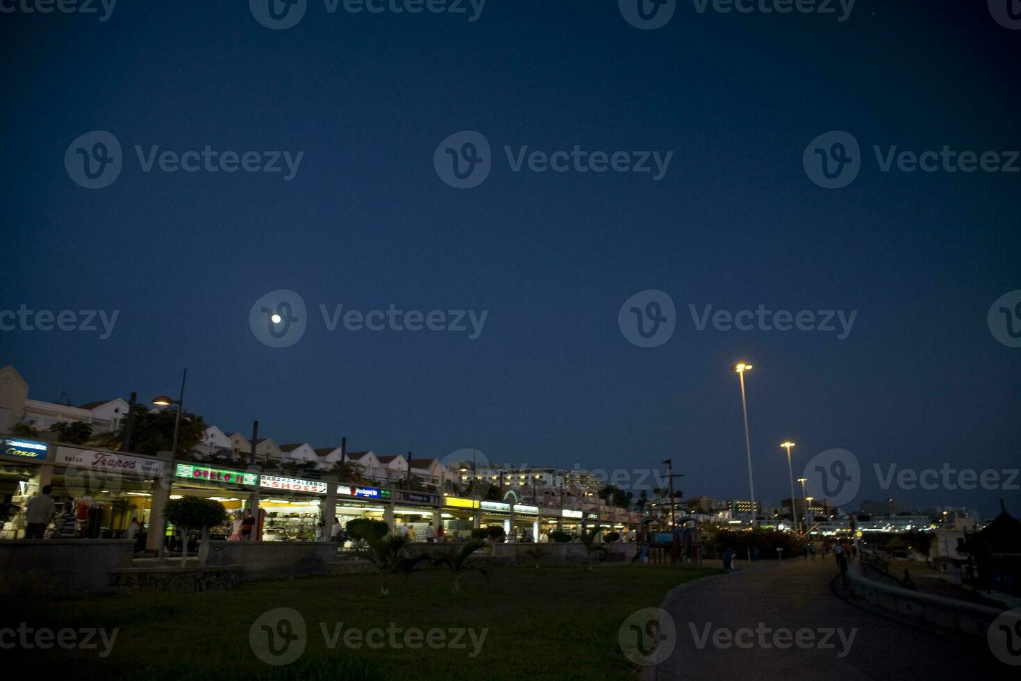 calm night landscape of the spanish island of tenerife photo