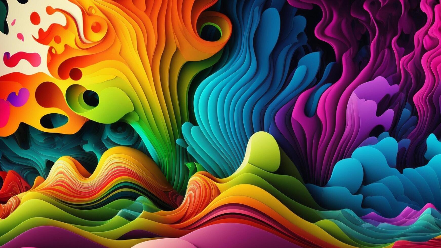 3D Texture Colorful Abstract Background for Desktop Wallpaper Image