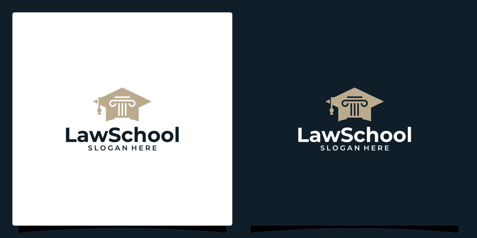College, Graduate cap, Campus, Education logo design and Law Firm logo vector illustration graphic design.