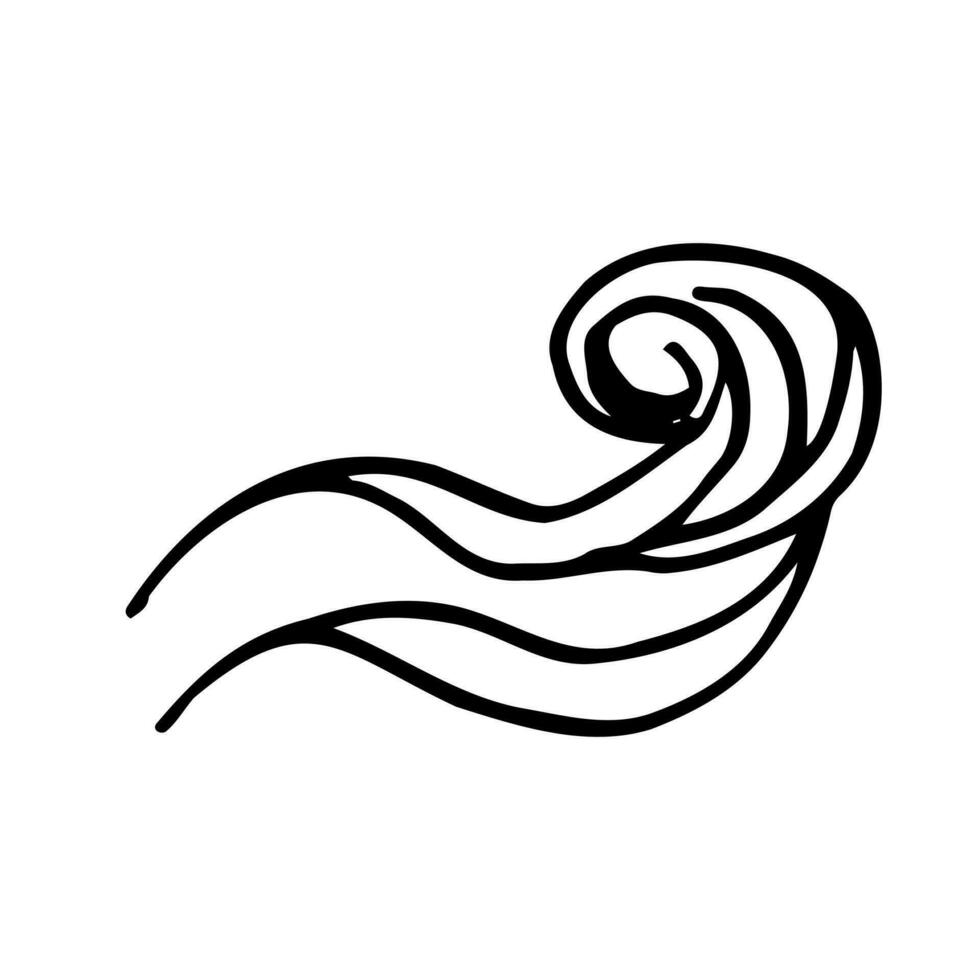 Ocean, sea waves vector illustration flat simple lines, icons, symbol