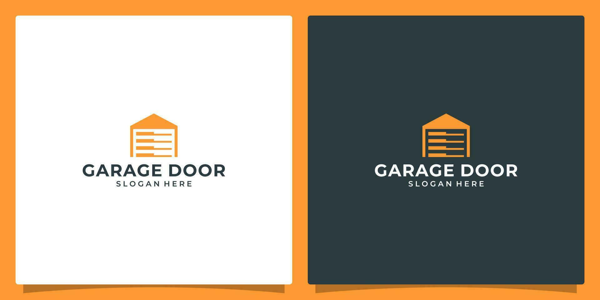 Garage door building logo design vector inspiration.