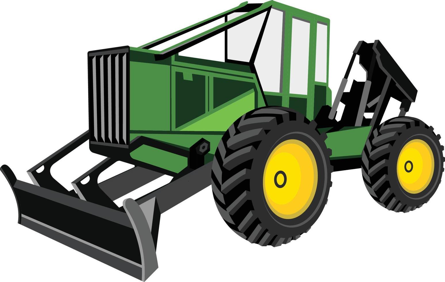 arrastrador luchar tractor construcción camiones, vehículo, granja, agrícola o excavador maquinaria vector ilustración