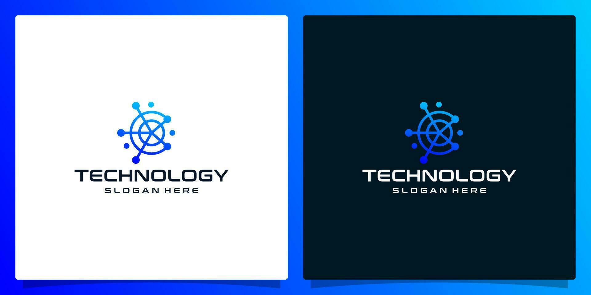 Creative logo initial letter C abstract with technology style and gradient color. Premium vector