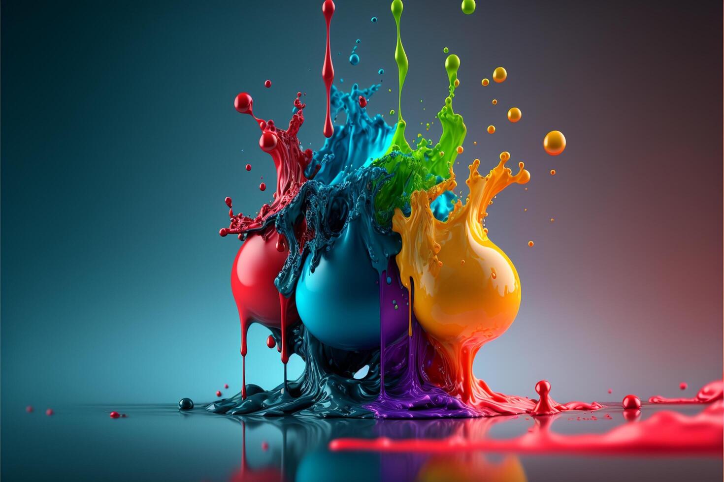 3D Color Paint Splash Texture background photo