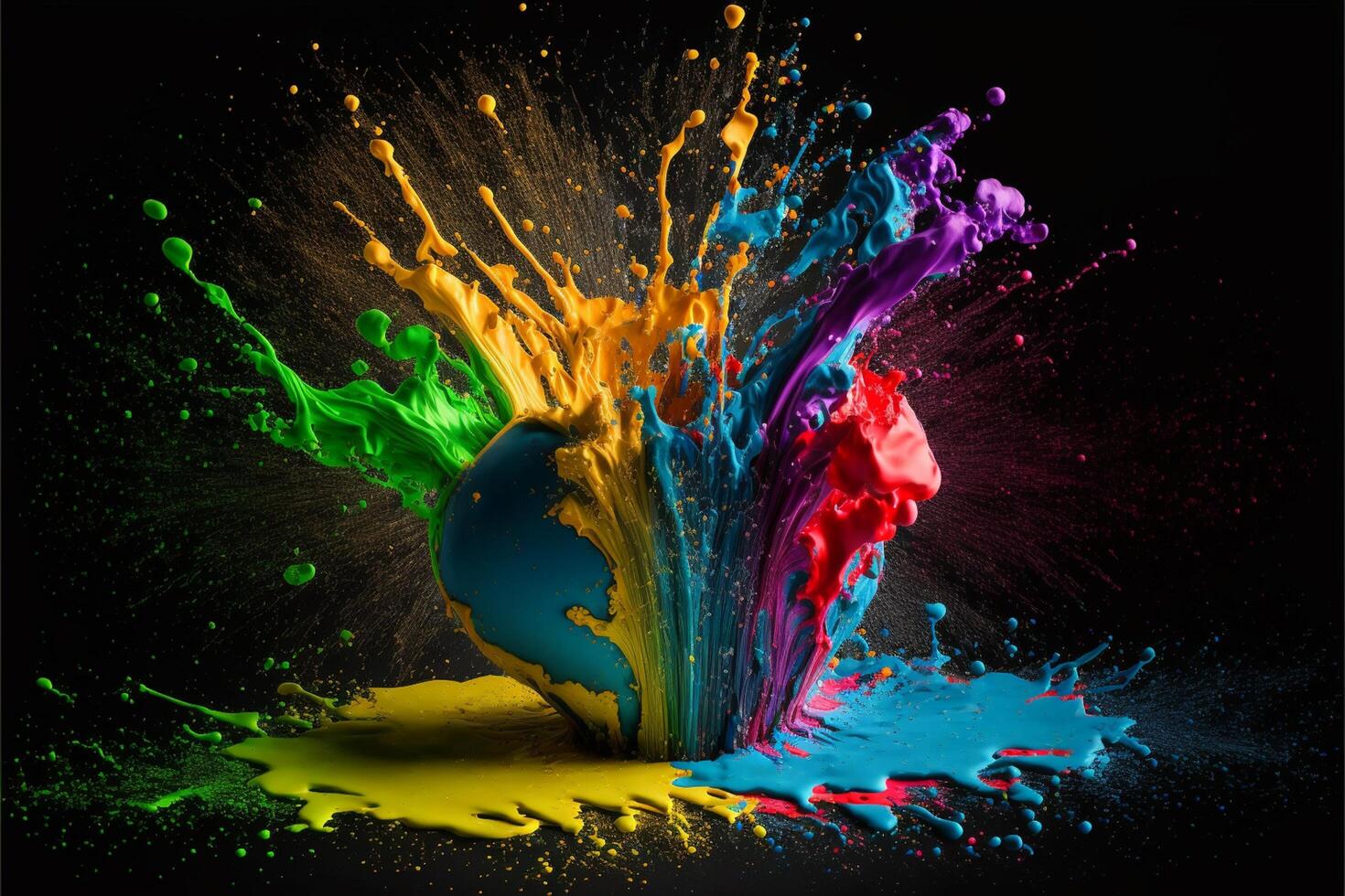 3D Color Paint Splash Texture background photo
