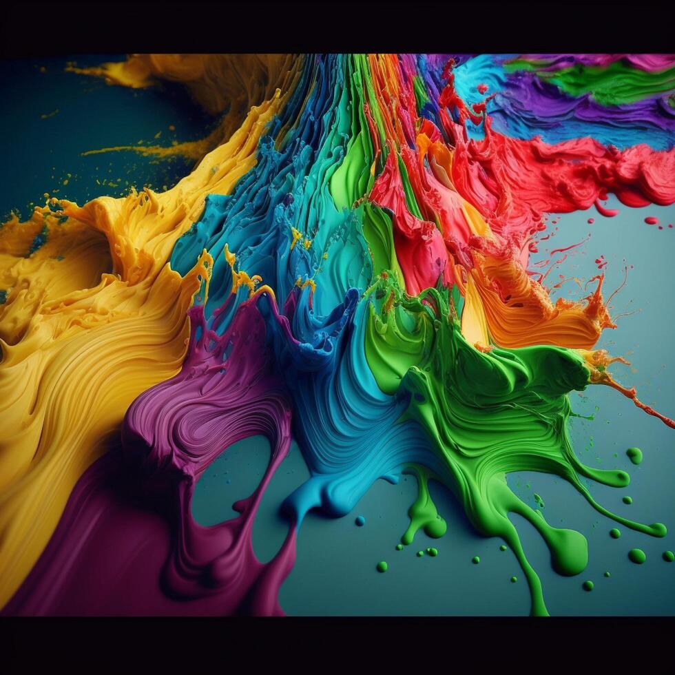 3D Color Paint Splash Texture background photo