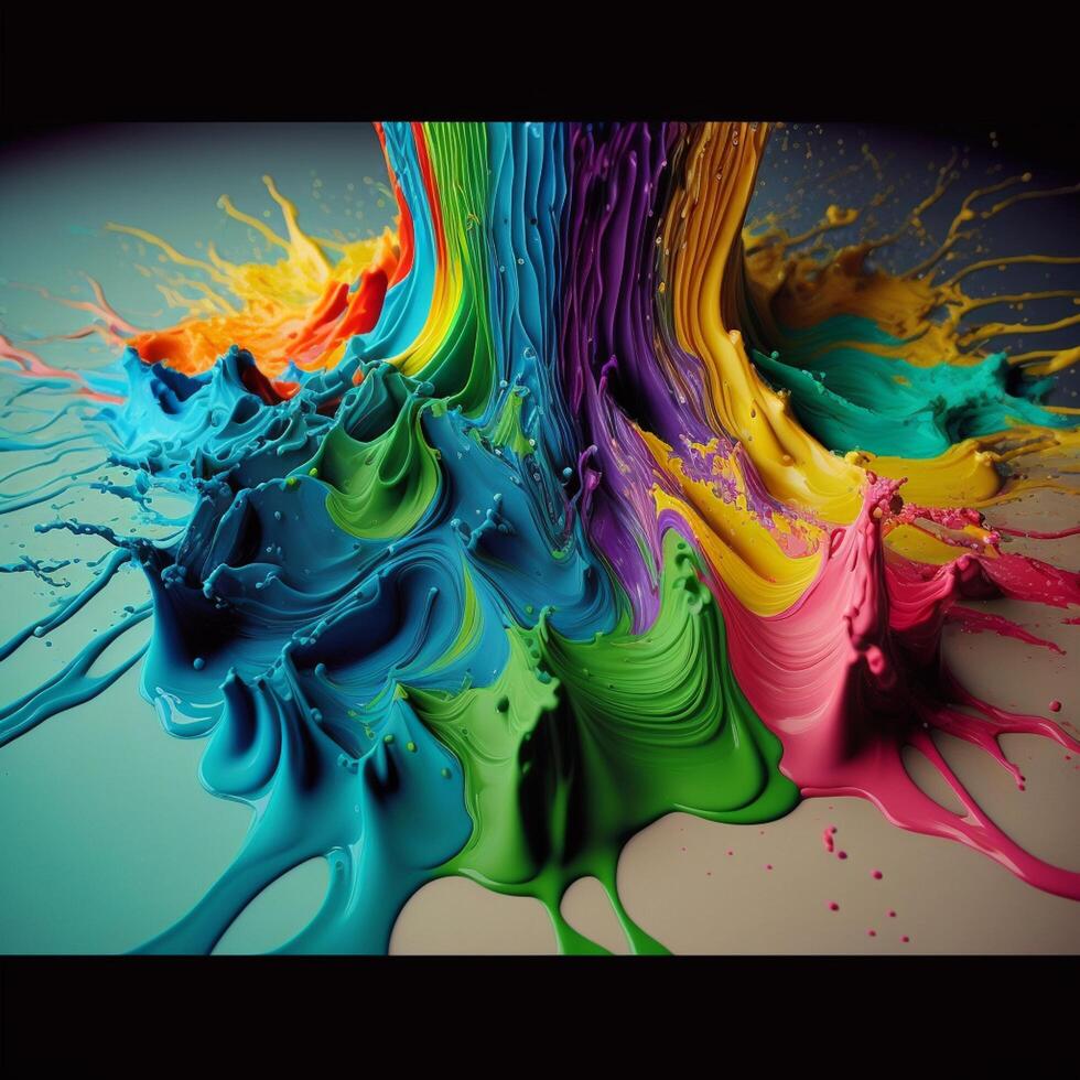 3D Color Paint Splash Texture background photo