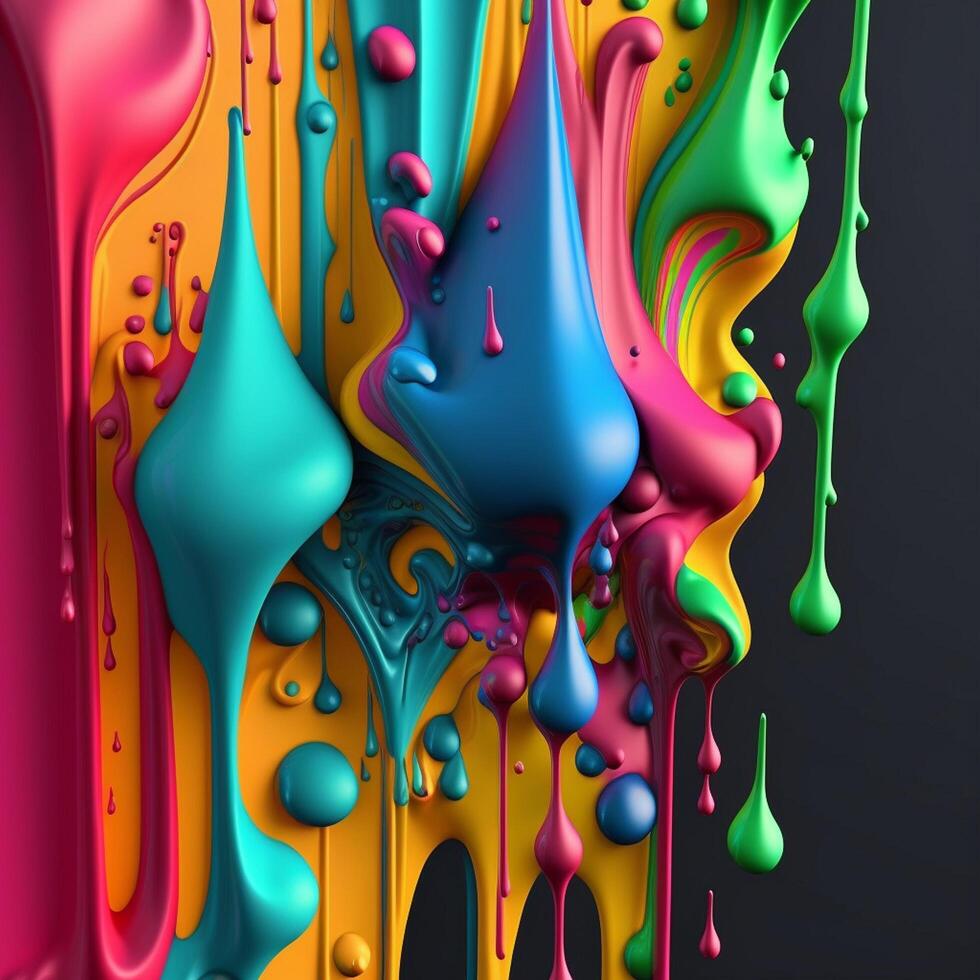 3D Color Paint Splash Texture background photo