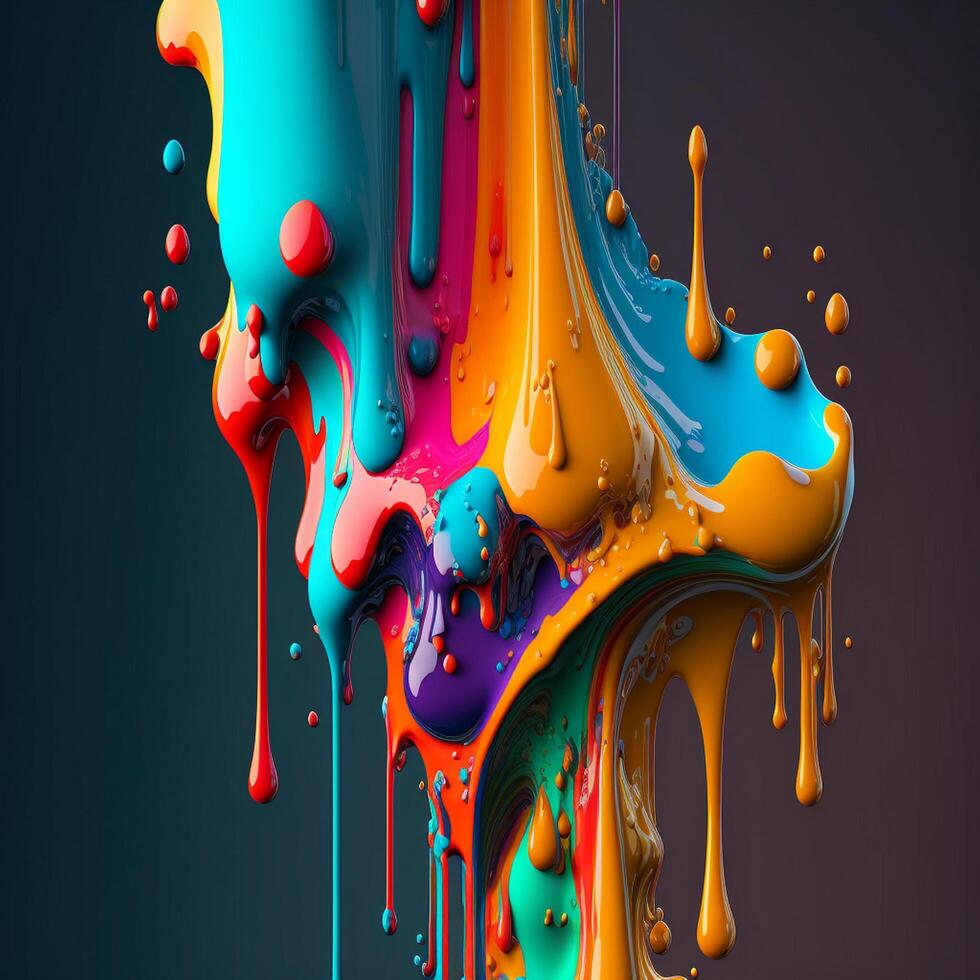 3D Color Paint Splash Texture background photo