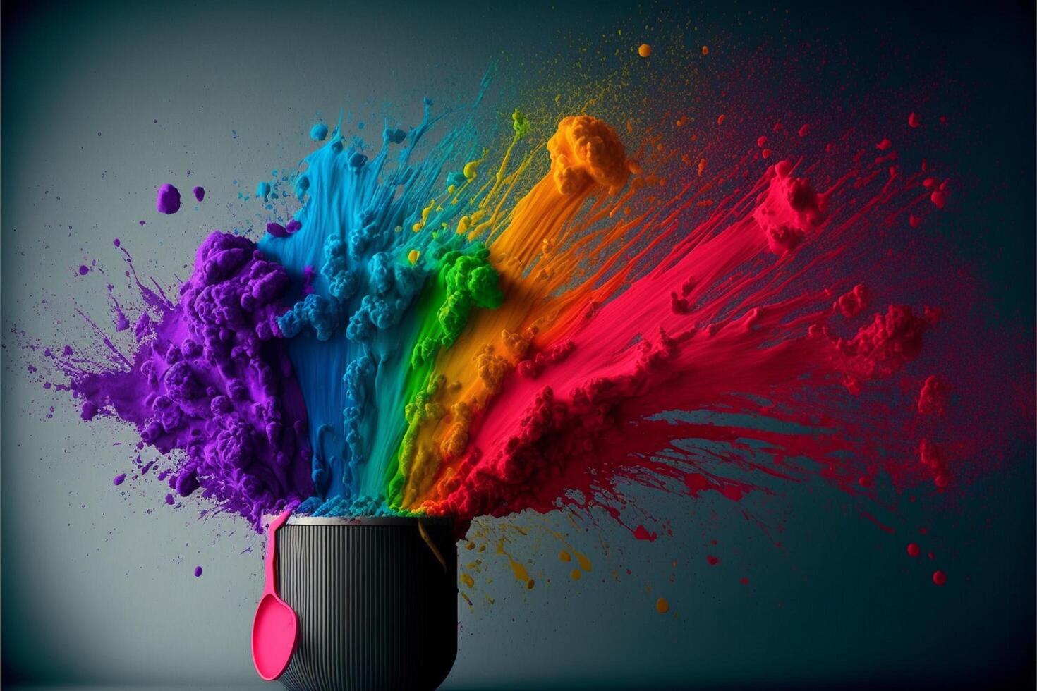 3D Color Paint Splash Texture background photo