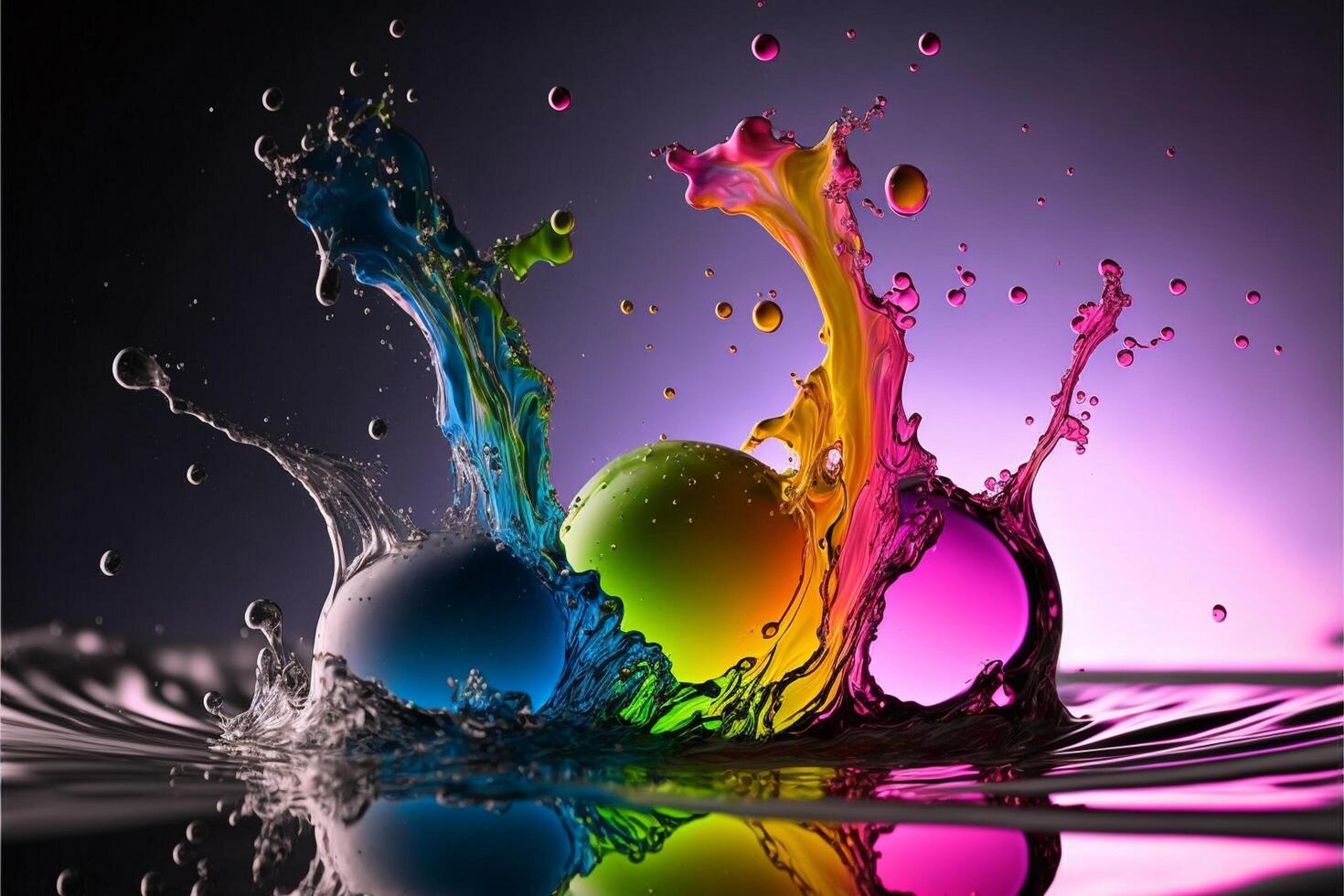 3D Color Paint Splash Texture background photo