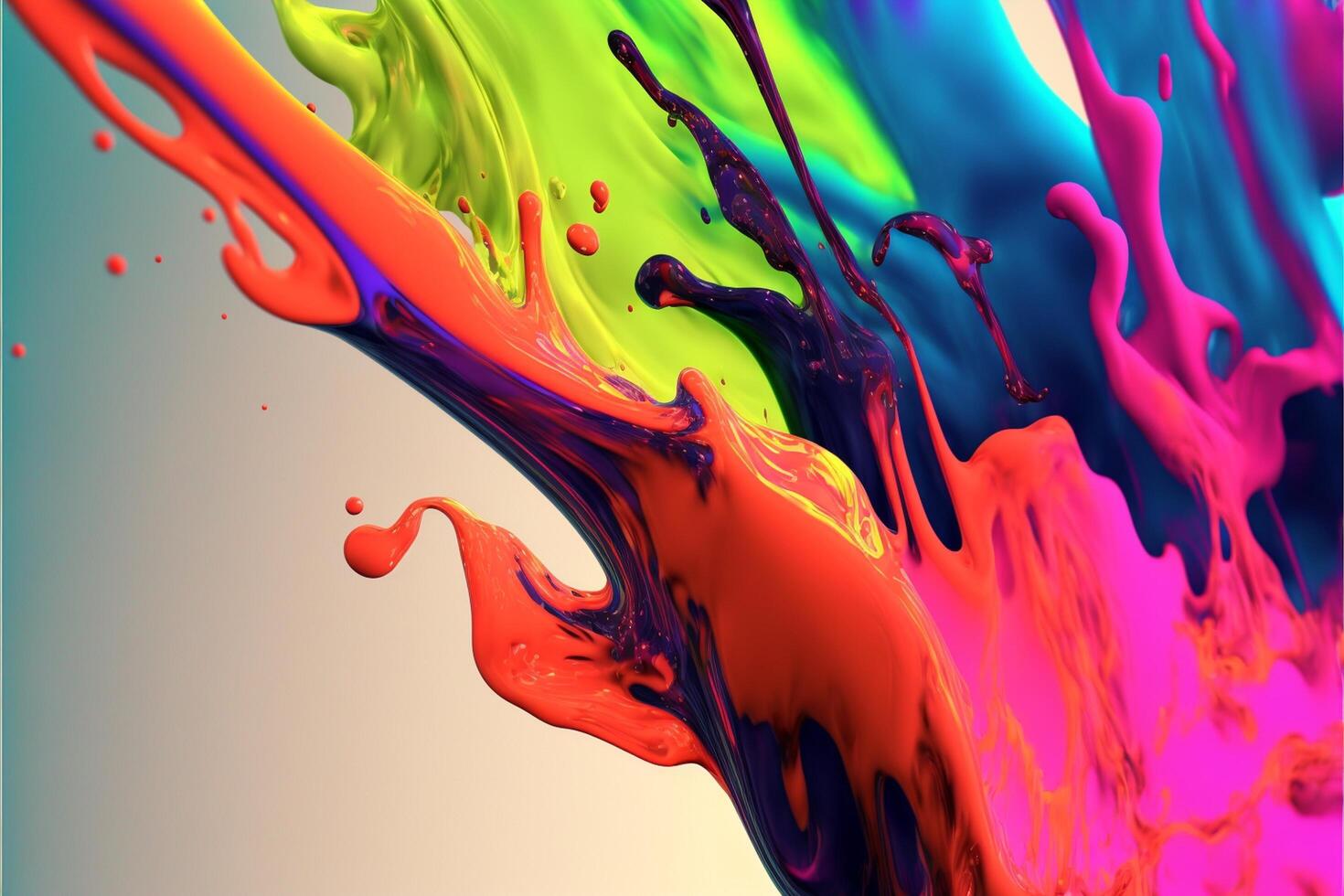 Ai Generative 3D Color Paint Splash Texture background 22515889 Stock ...