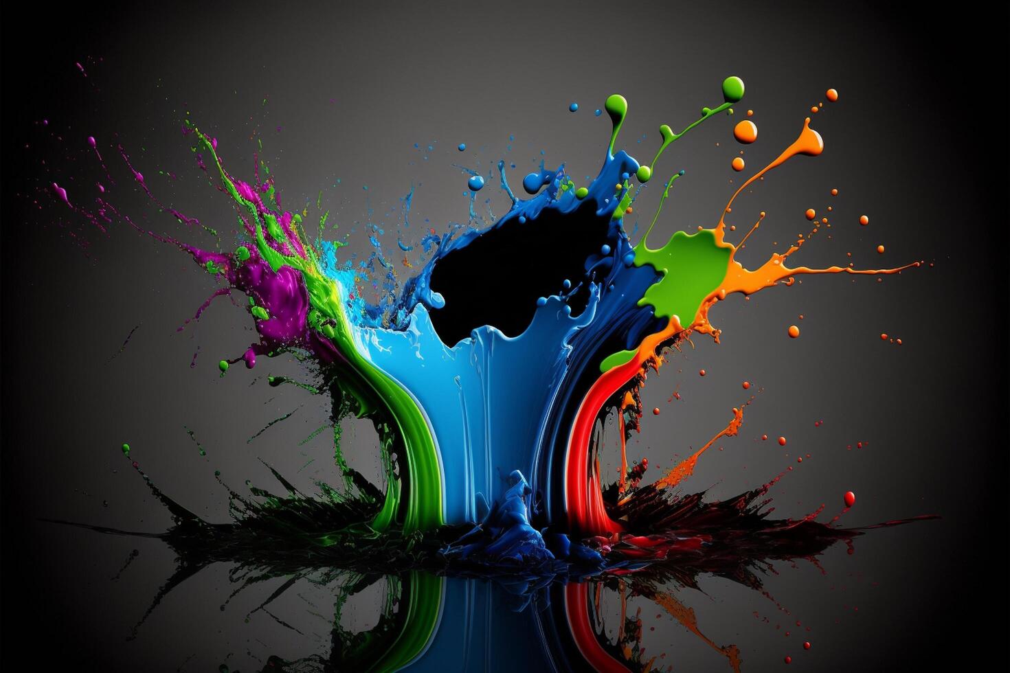 3D Color Paint Splash Texture background photo