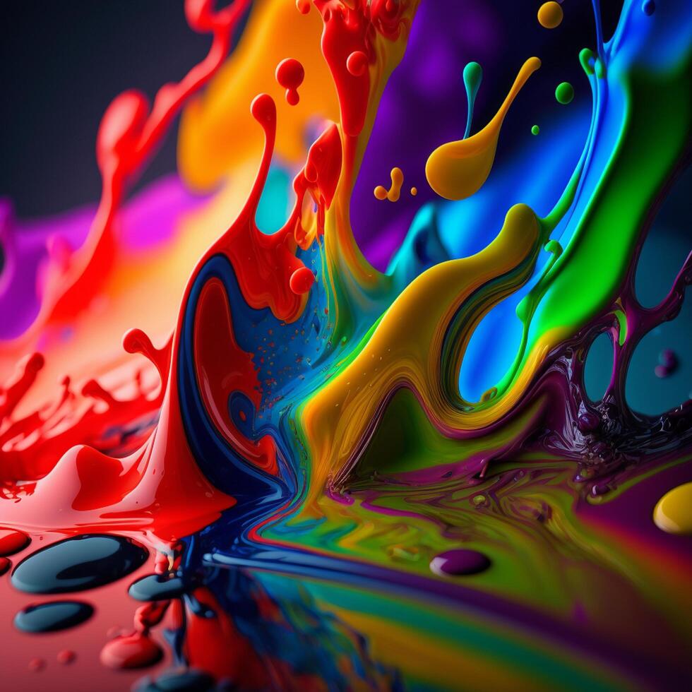 3D Color Paint Splash Texture background photo