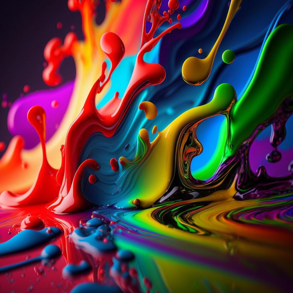 3D Color Paint Splash Texture background photo