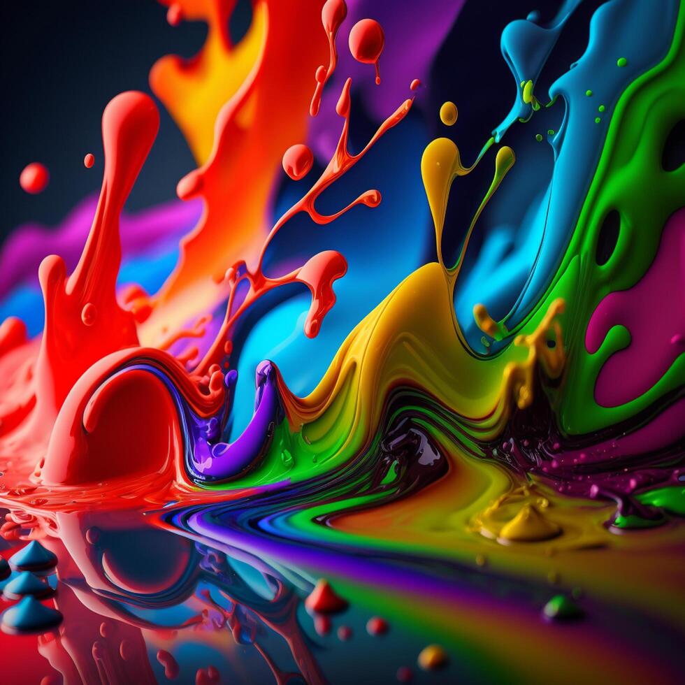 3D Color Paint Splash Texture background photo