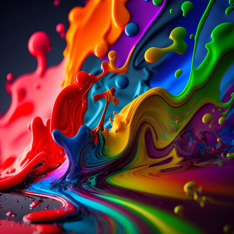 3D Color Paint Splash Texture background photo