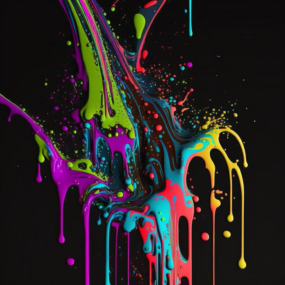 3D Color Paint Splash Texture background photo