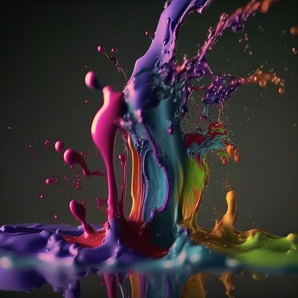 3D Color Paint Splash Texture background photo