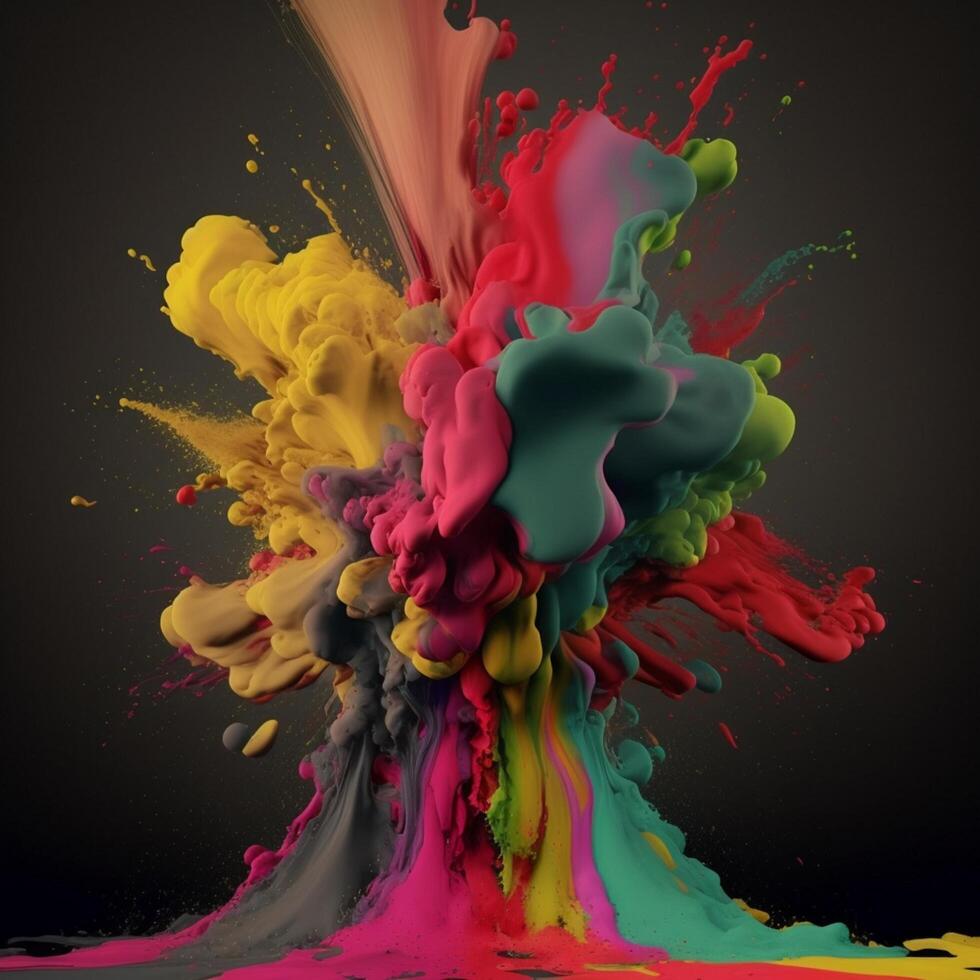 3D Color Paint Splash Texture background photo