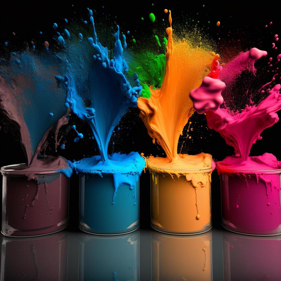 3D Color Paint Splash Texture background photo