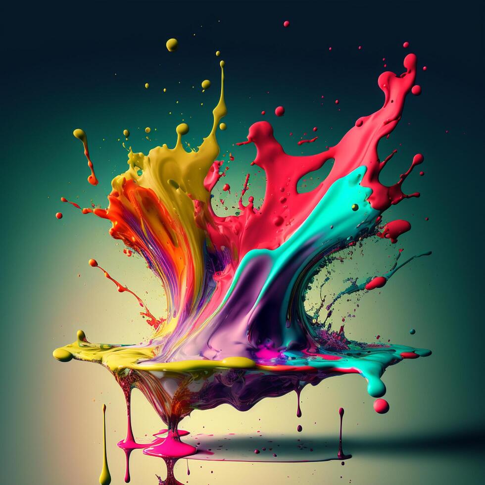 3D Color Paint Splash Texture background photo