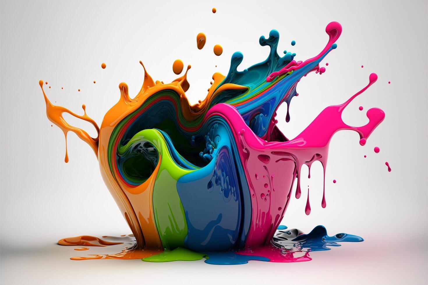 3D Color Paint Splash Texture background photo