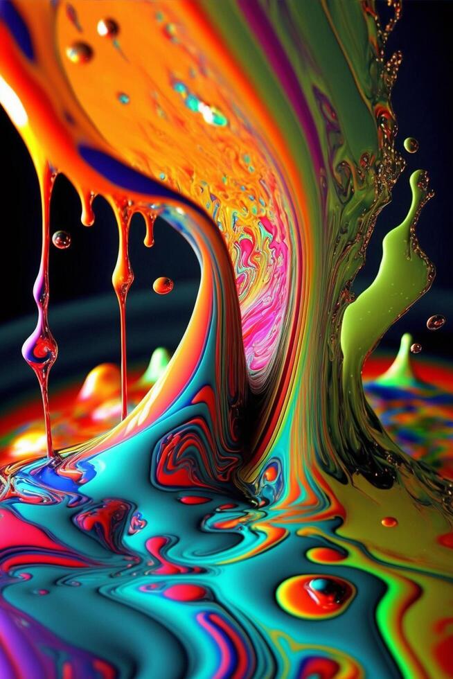 3D Color Paint Splash Texture background photo