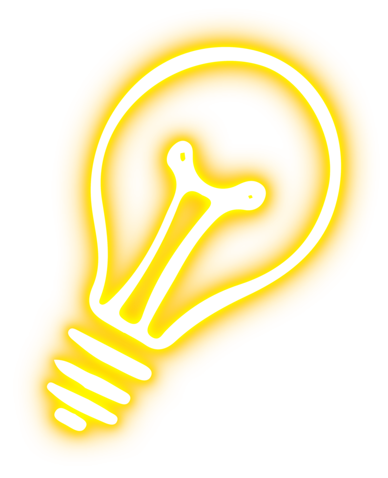 Glowing Neon Lightbulb png