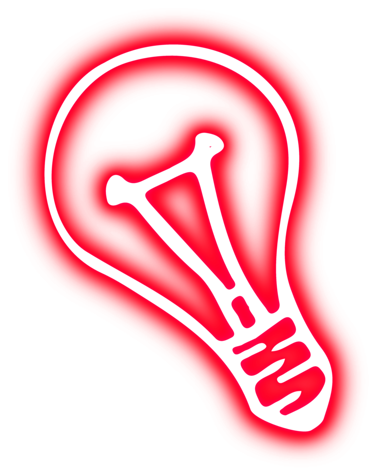 Glowing Neon Lightbulb png