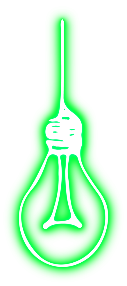 Glowing Neon Lightbulb png