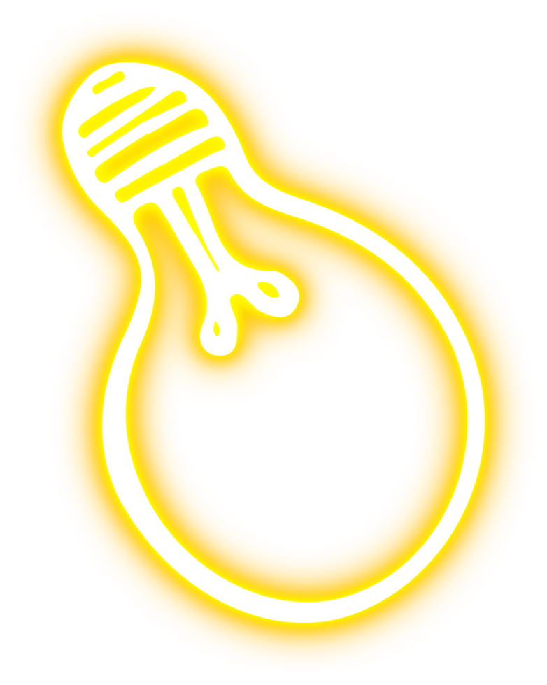 Glowing Neon Lightbulb png