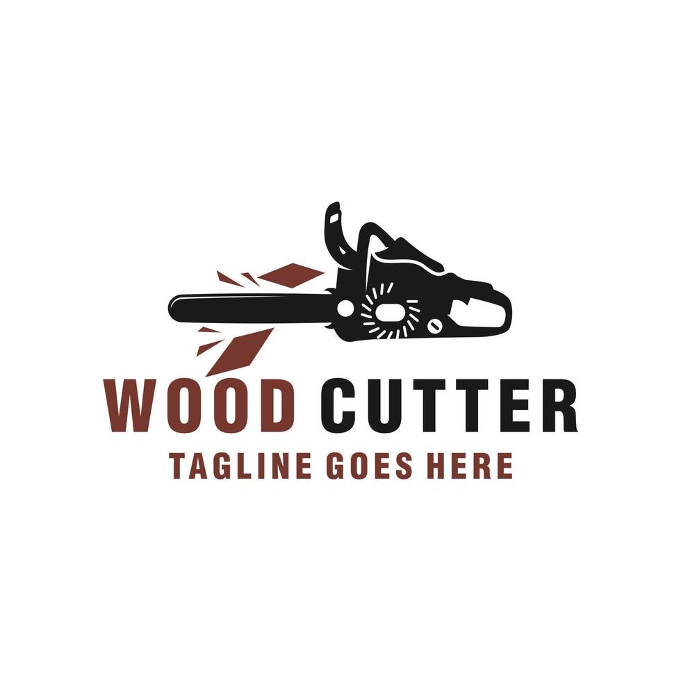 wood cutting tool vector illustration logo