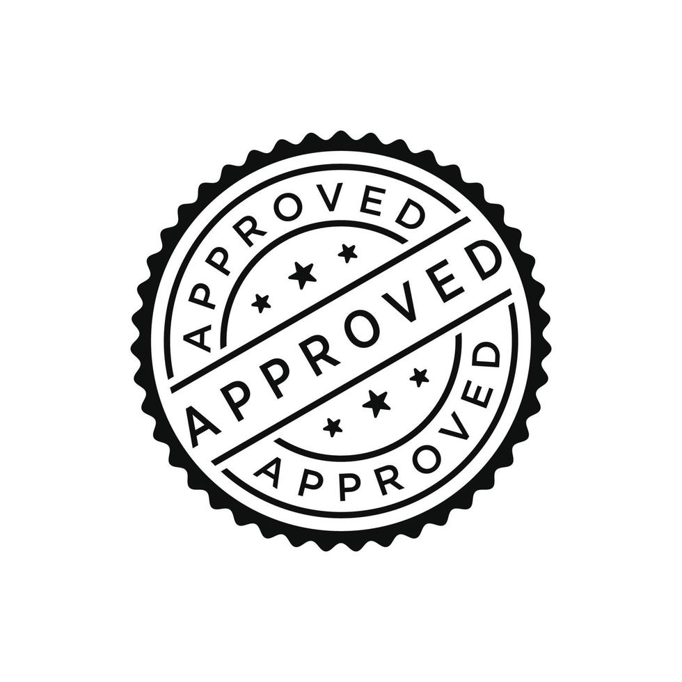 Approved stamp vector