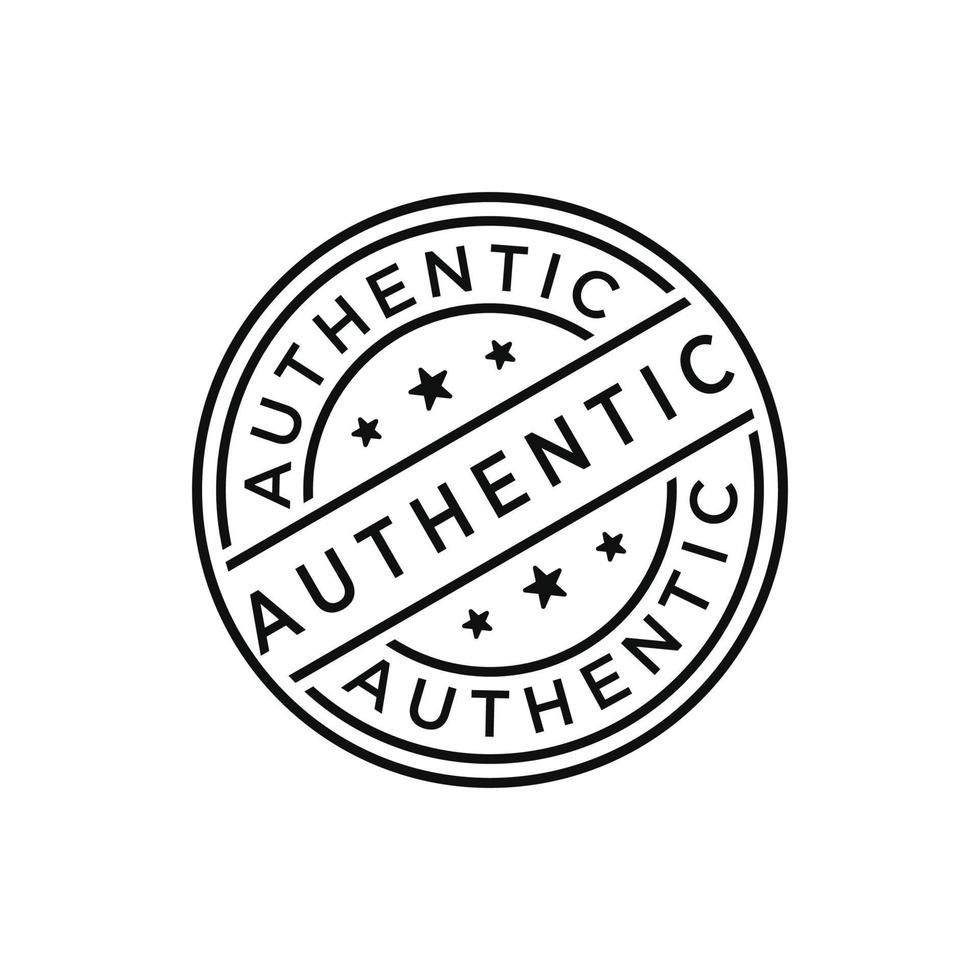 Authentic stamp vector