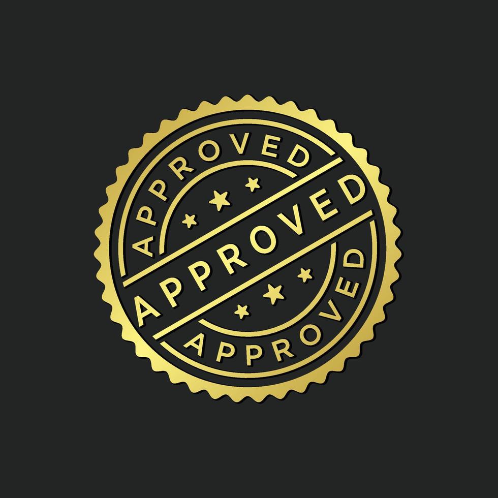 Approved stamp vector