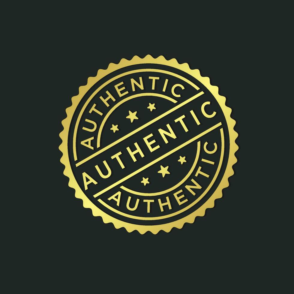 Authentic stamp vector