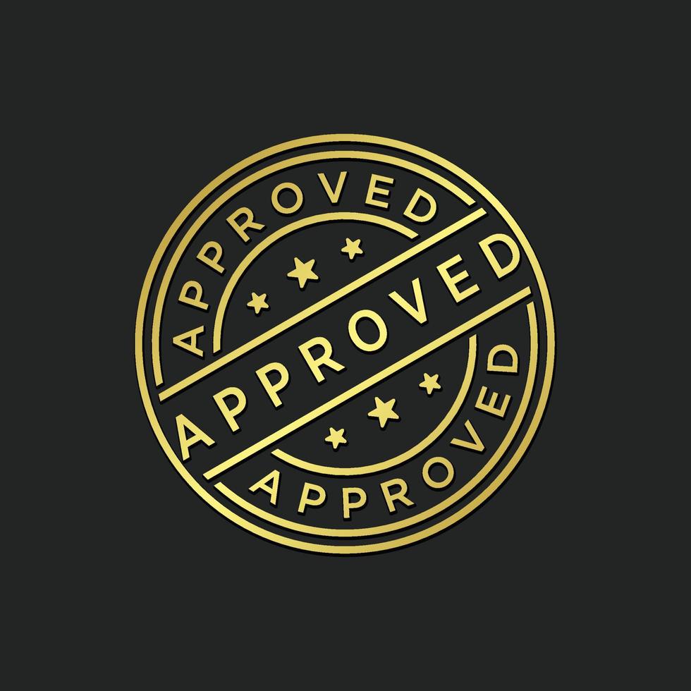 Approved stamp vector