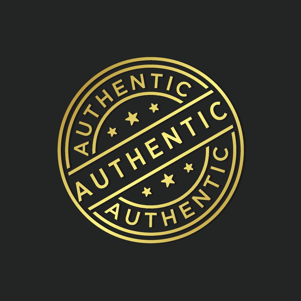 Authentic stamp vector