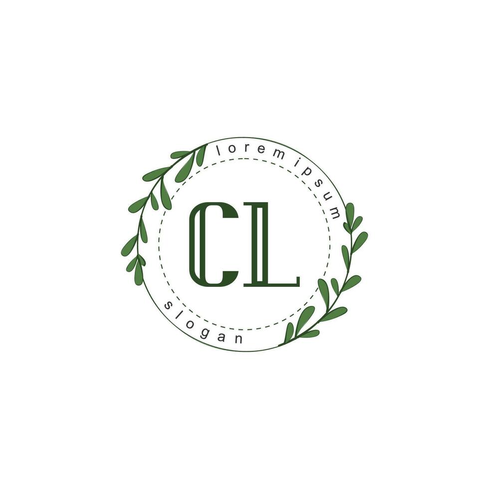 CL Initial beauty floral logo template vector