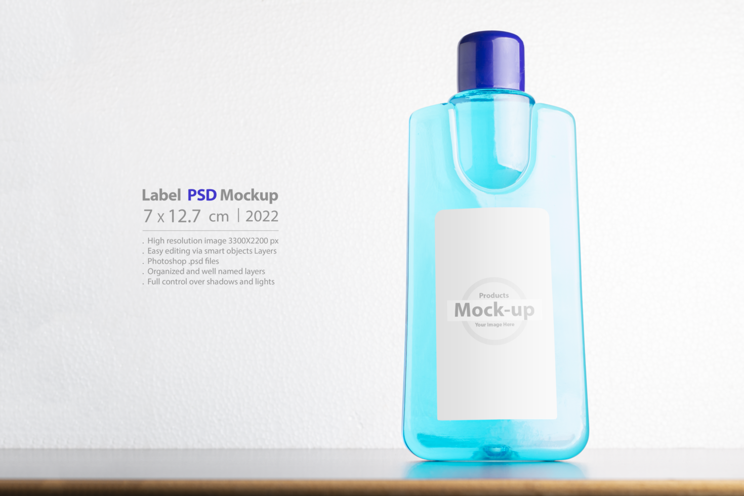 Carpet cleaning liquid bottle in front of light gray background psd