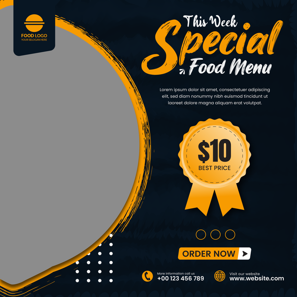 Special Food and Restaurant Menu Media Social Post Template psd