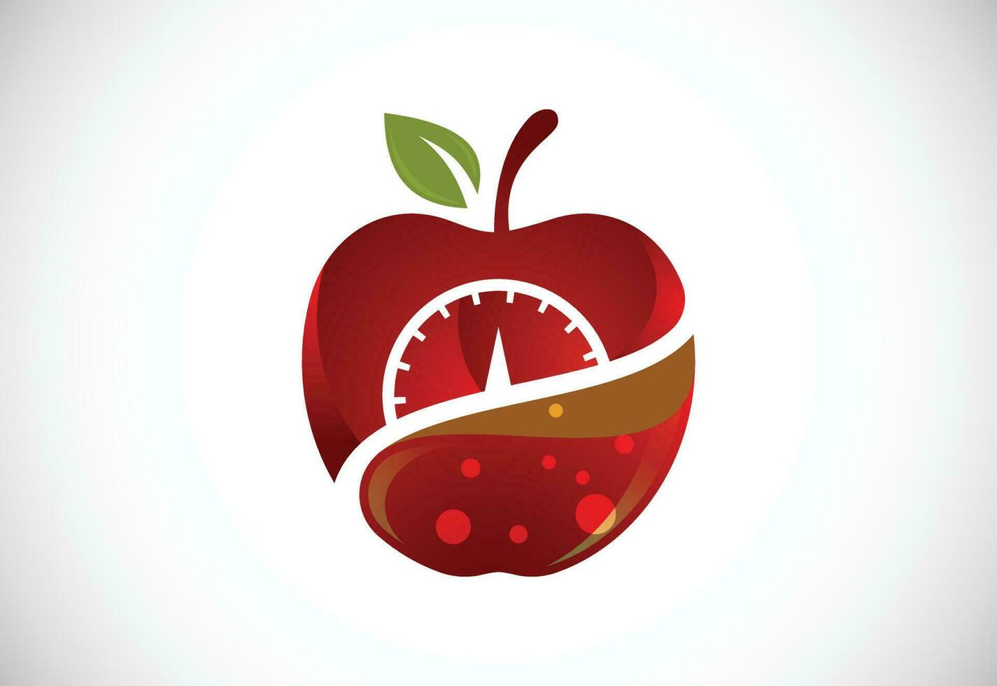 manzana logo firmar símbolo vector diseño modelo. dieta logo concepto