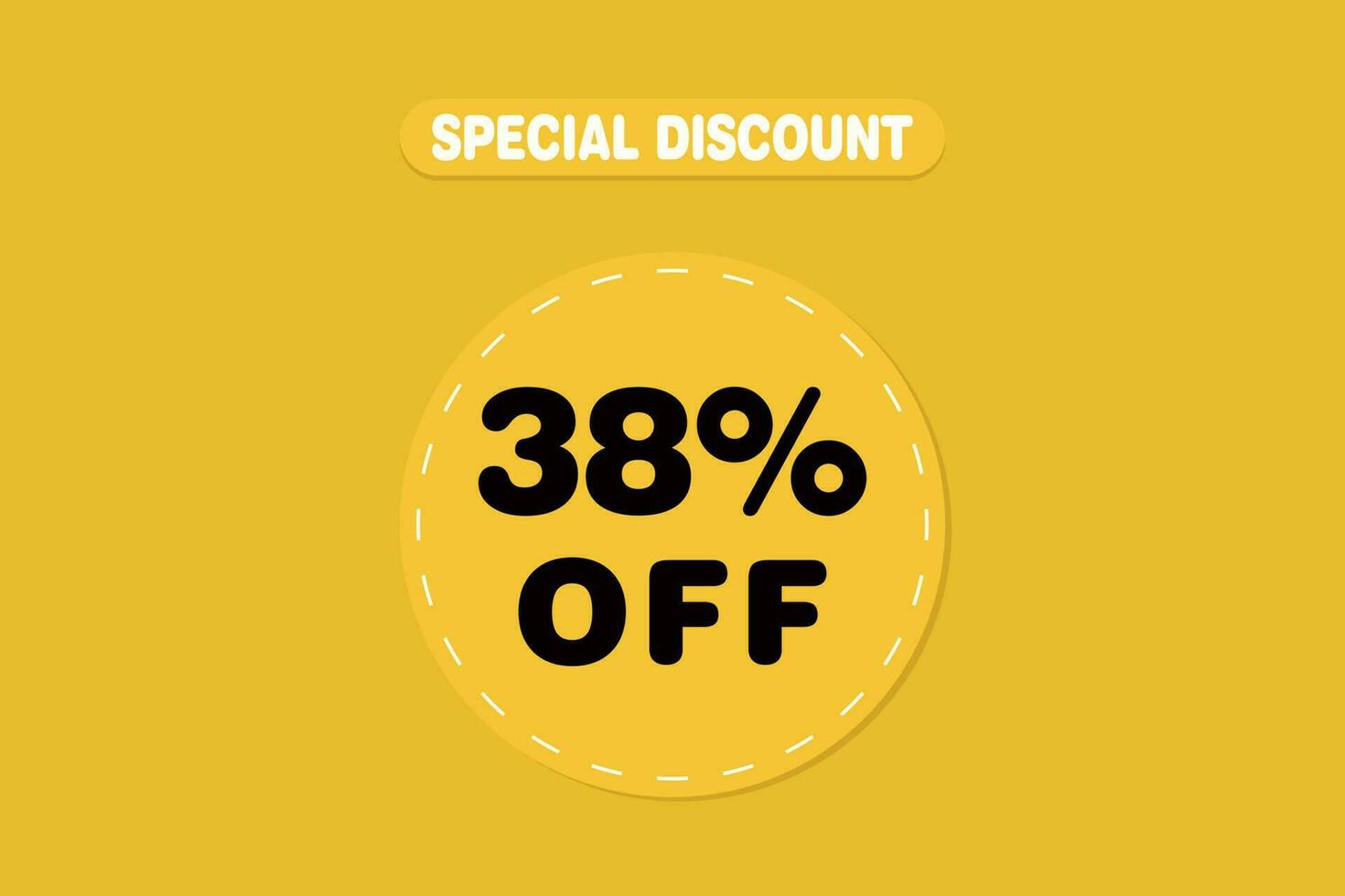 38 percent Sale and discount labels. price off tag icon flat design. vector