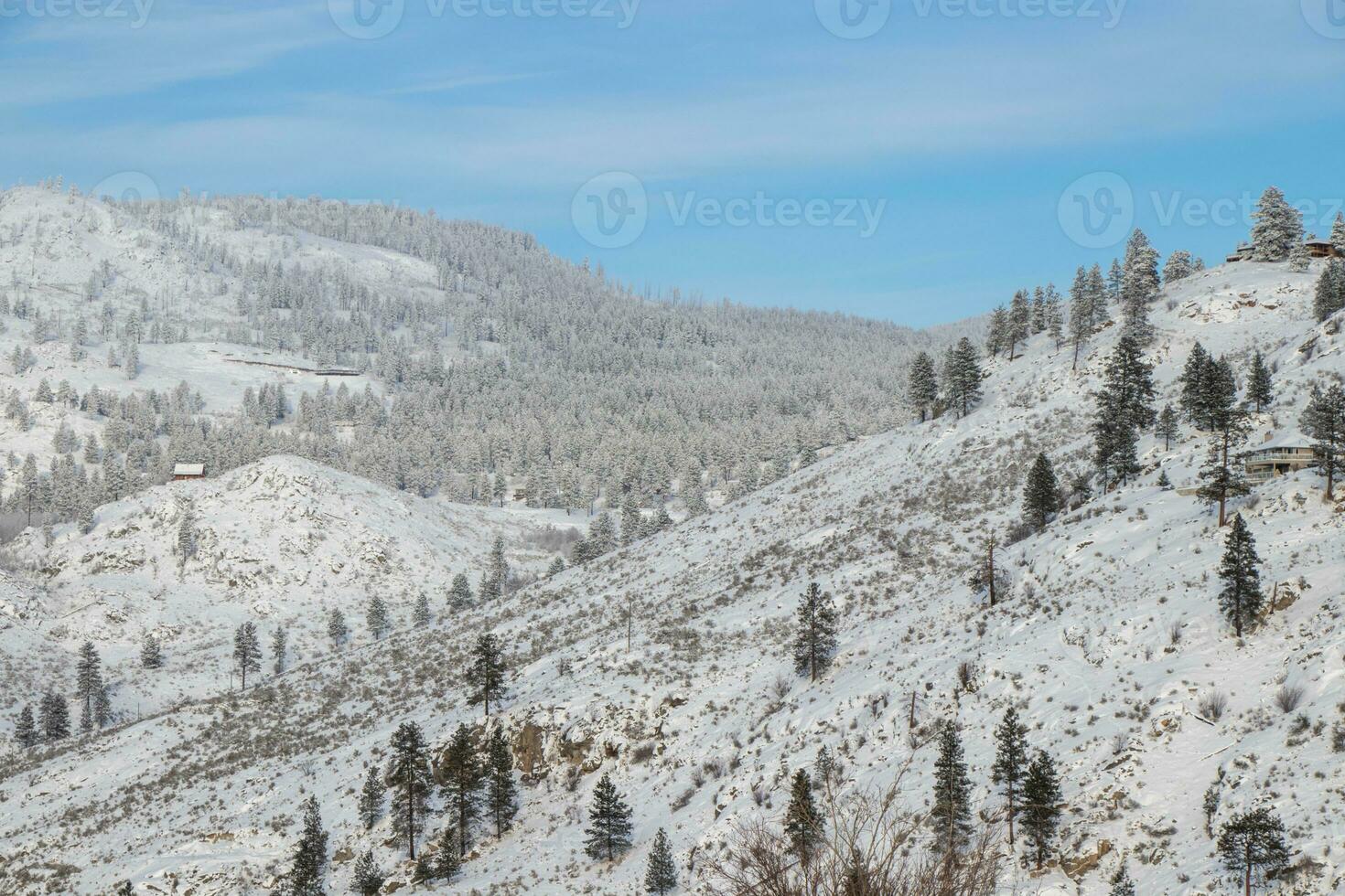 snow covered Anarchist Mountain in December photo