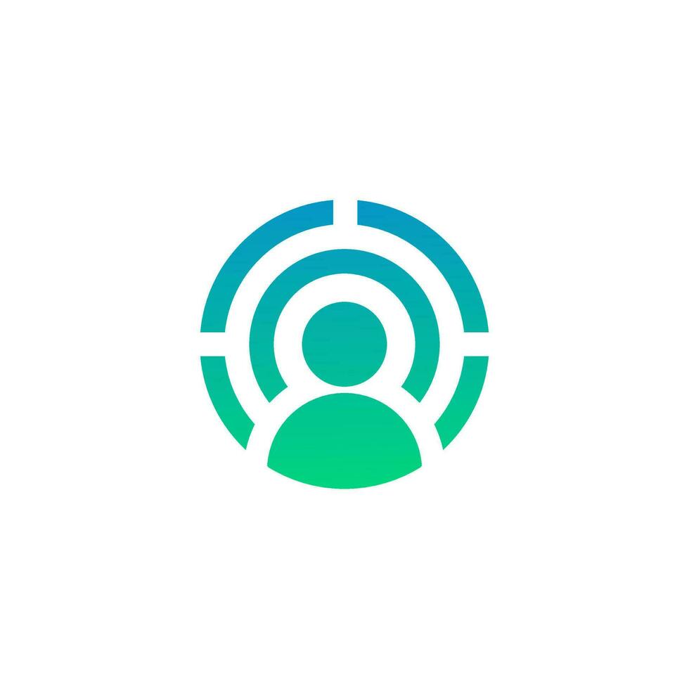 Illustration vector logo for audience target