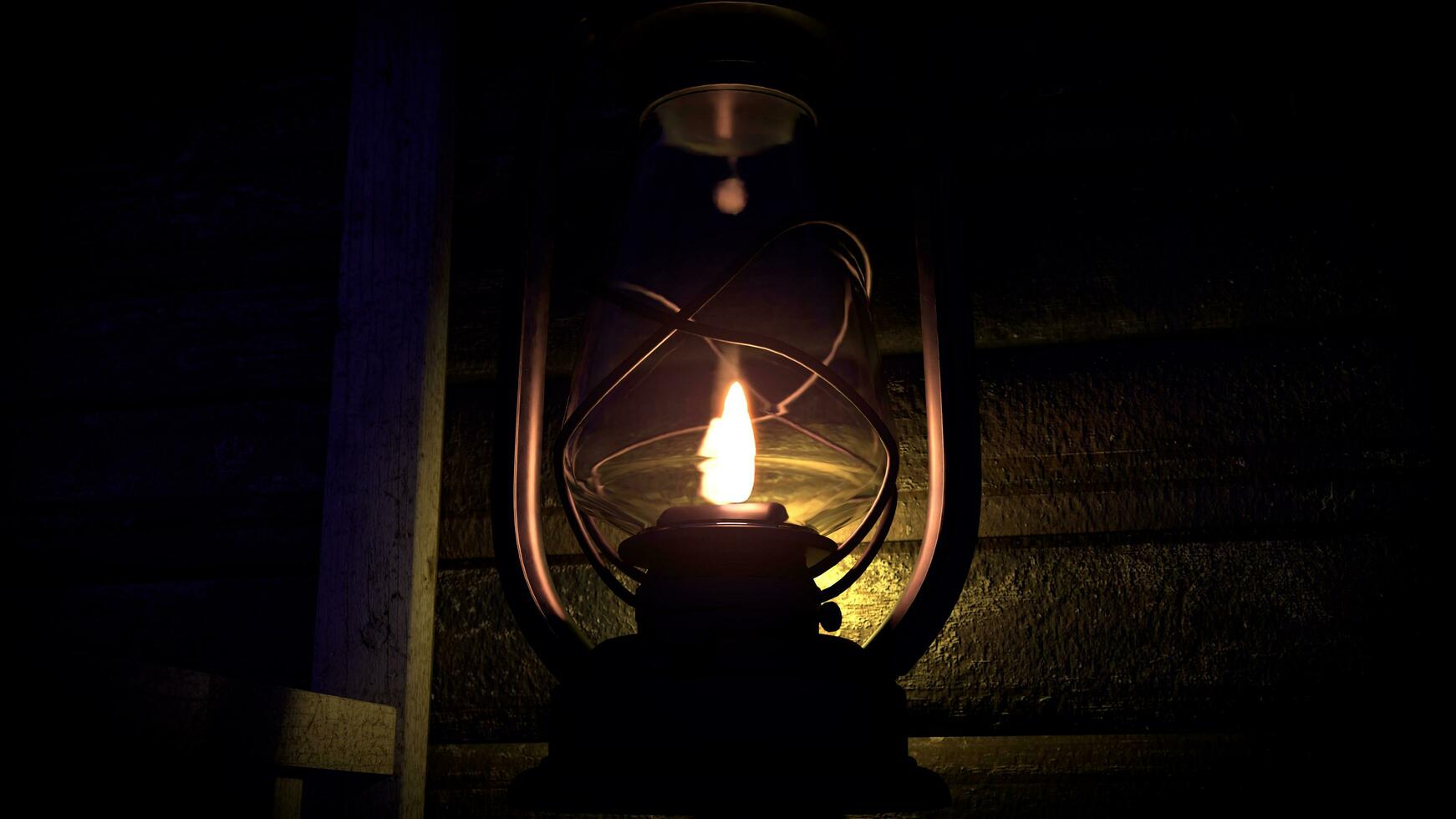 3d Antique lamp photo