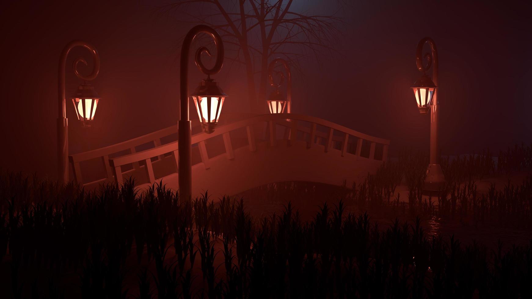 3d Mysterious Old bridge photo